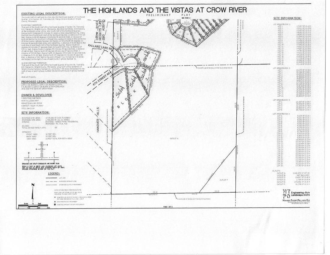 XXXX TBD Lot 2 Block 1 , Hanover, MN 55341