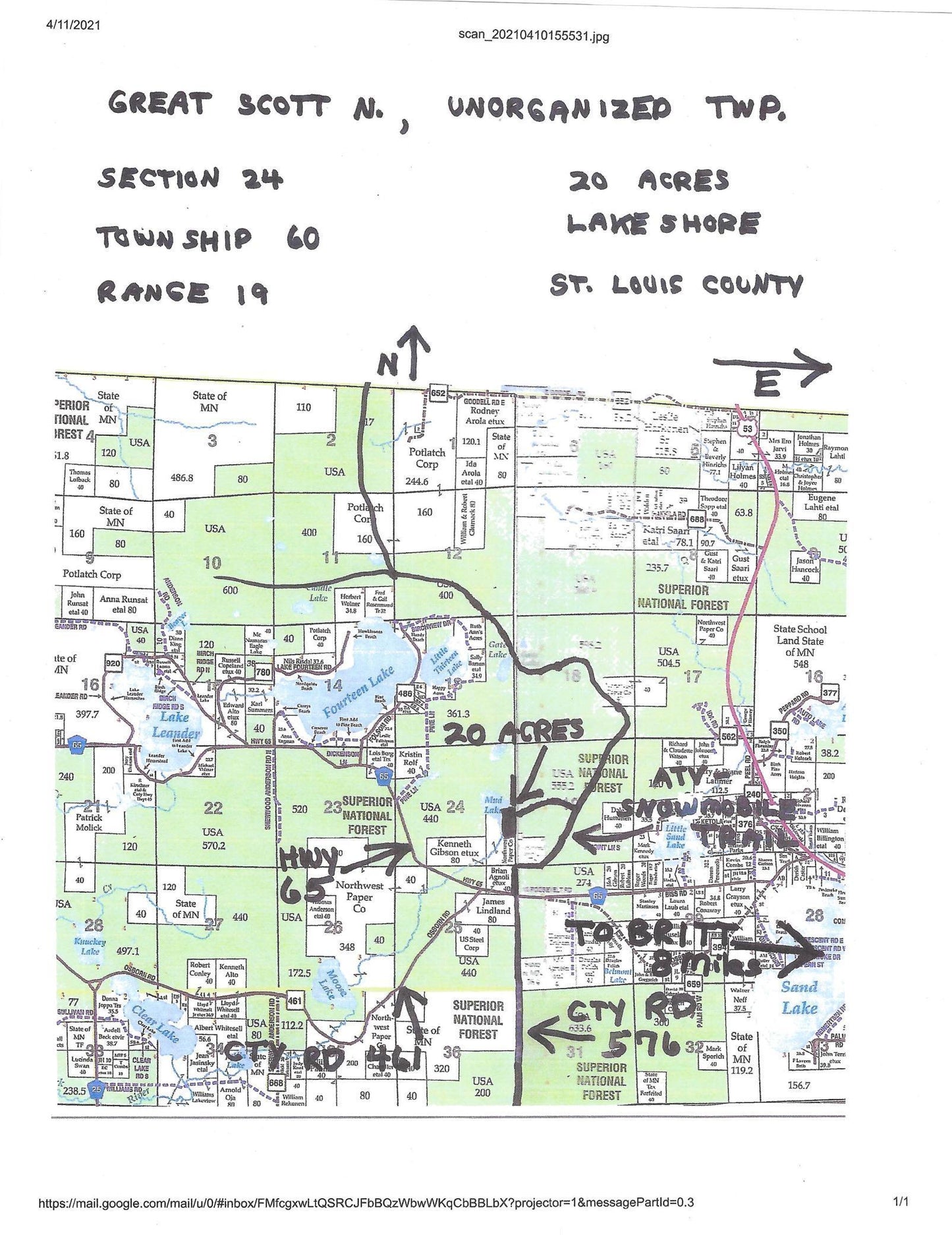 TBD Highway 65 , Britt, MN 55710